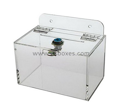 Wholesale acrylic transparent ballot box suggestion box ballot box with lock BBS-019