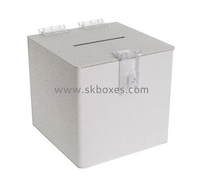 China acrylic perspex box manufacturers customized acrylic plexiglass ballot box large suggestion box BBS-046