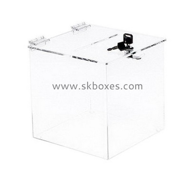 Custom acrylic cheap ballot boxes ballotbox clear ballot box with lock BBS-067