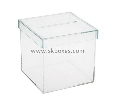 Whole sale cheap ballot boxes clear acrylic ballot box suggestion boxes for sale BBS-078