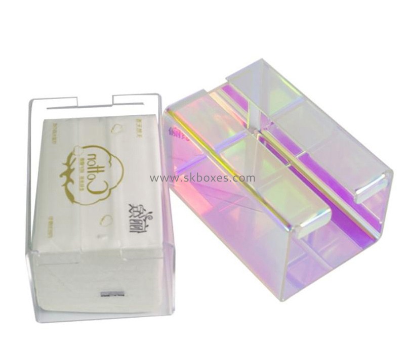 Custom acrylic facial tissue box plexiglass tissue holder box BTB-203