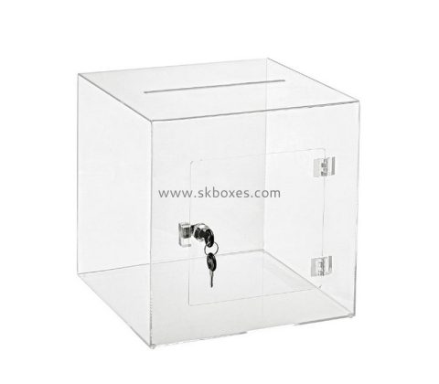 Customized acrylic plastic ballot box locked suggestion box ballot box for sale BBS-042