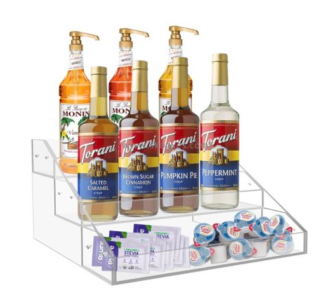 Custom acrylic coffee syrup rack organizer BFD-069