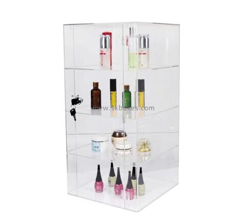 Custom acrylic 4 tiers lockable display box BDC-2401