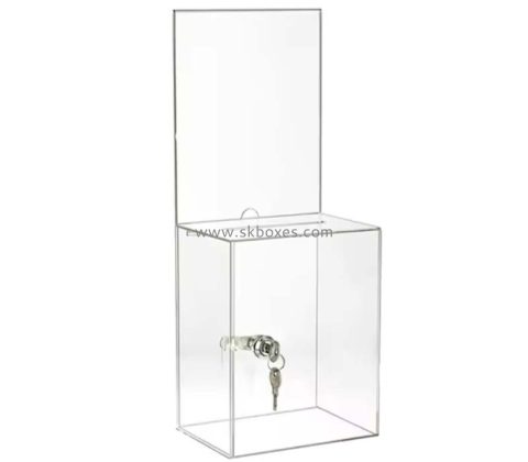 Custom wholesale acrylic voting collection box BBS-815