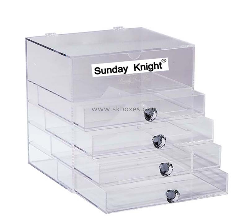 Custom wholesale acrylic multi drawer beauty organizer BMB-252