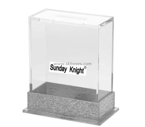 Custom wholesale acrylic charity box BDB-328