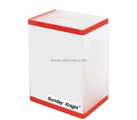 Custom wholesale acrylic fundraising collection box BDB-332