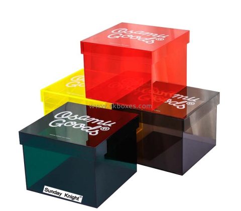 Custom wholesale acrylic storage box with lid BSC-147