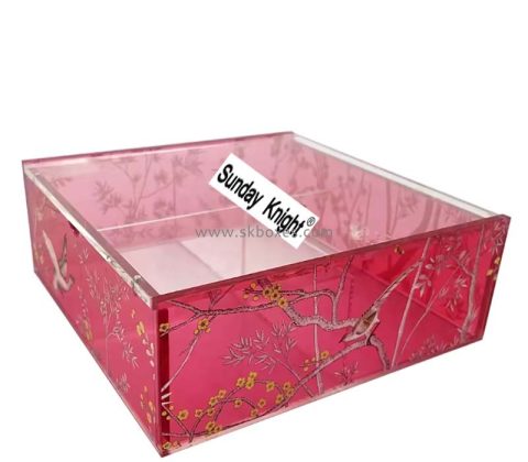 Custom wholesale acrylic magnetic storage box with lid BSC-148