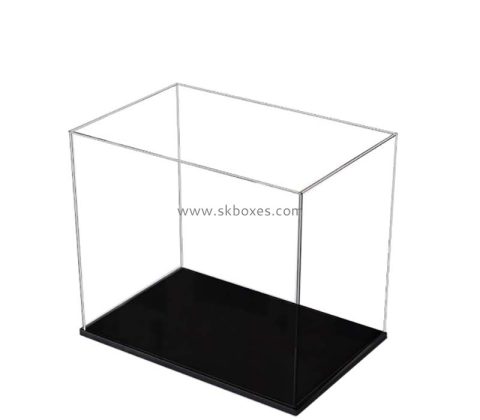 Custom wholesale clear acrylic 5 sided box with black base BSC-149