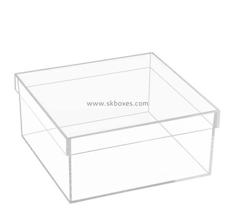 Custom wholesale acrylic container with lid BSC-154