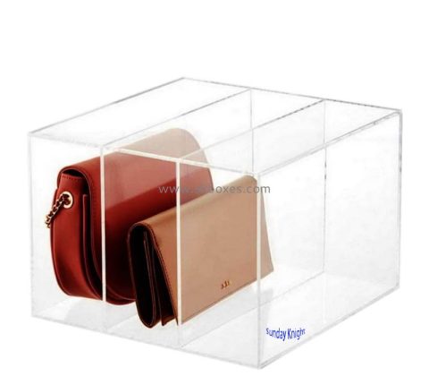 Custom wholesale acrylic 2 dividers wallets display case BDC-2413