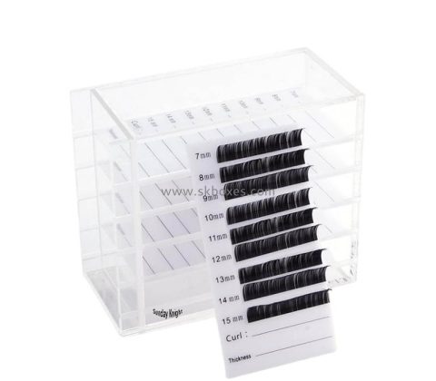 Custom wholesale acrylic flip pull multi-layer eyelash drawer box BDC-2416