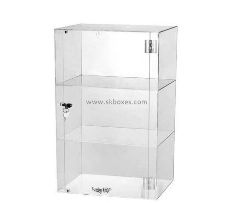 Custom wholesale acrylic 3 tiers lockable display cabinet BDC-2420