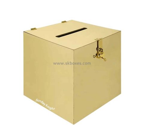 Custom wholesale acrylic lockable charity box BBS-820