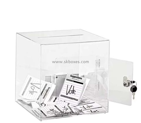 Custom wholesale acrylic lockable election box BBS-823