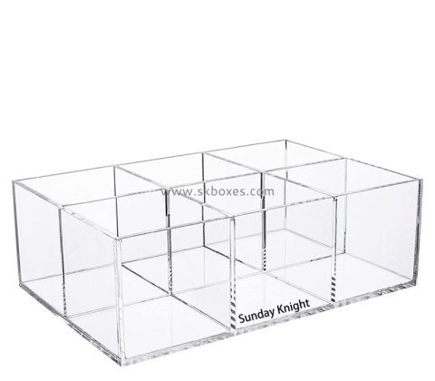 Custom wholesale acrylic 6 dividers container BSC-155