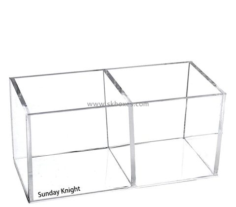 Custom wholesale acrylic 2 compartment container BSC-156