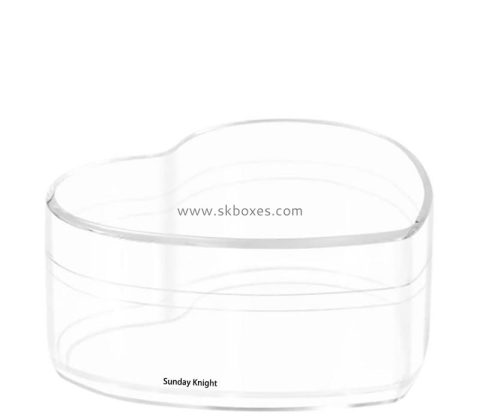 Custom wholesale acrylic heart-shaped box with lid BSC-162