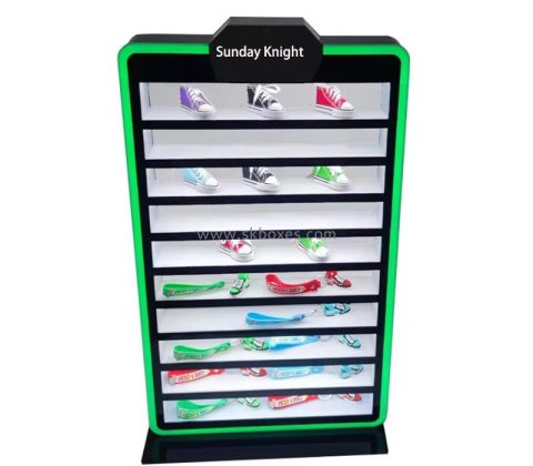 Custom wholesale acrylic retail 10 layers LED display cabinet BLD-093