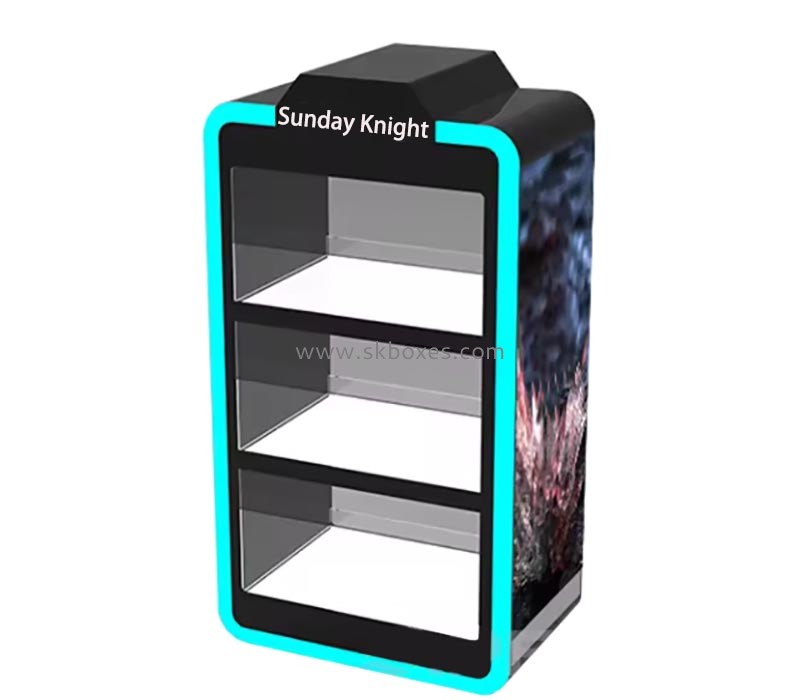 Custom wholesale acrylic 3 layers LED display cabinet BLD-095