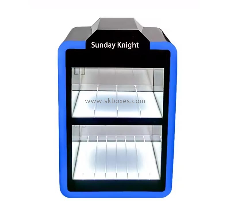 Custom wholesale acrylic 2 layers LED display cabinet BLD-096