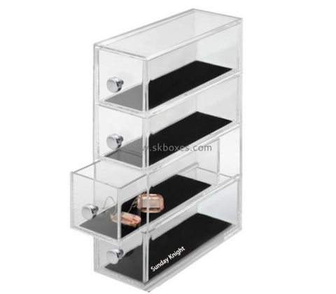 Custom wholesale acrylic 4 drawers display case BDC-2428