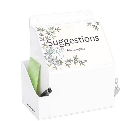 Custom wholesale acrylic lockable suggestion box BBS-824