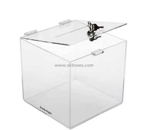 Custom wholesale acrylic lockable vote box BBS-825