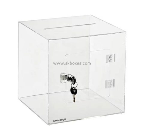 Custom wholesale acrylic lockable ballot box BBS-826