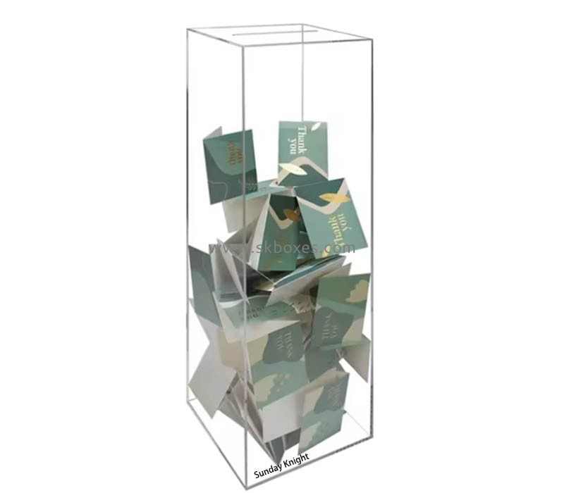 Custom wholesale acrylic tall suggestion box BBS-829