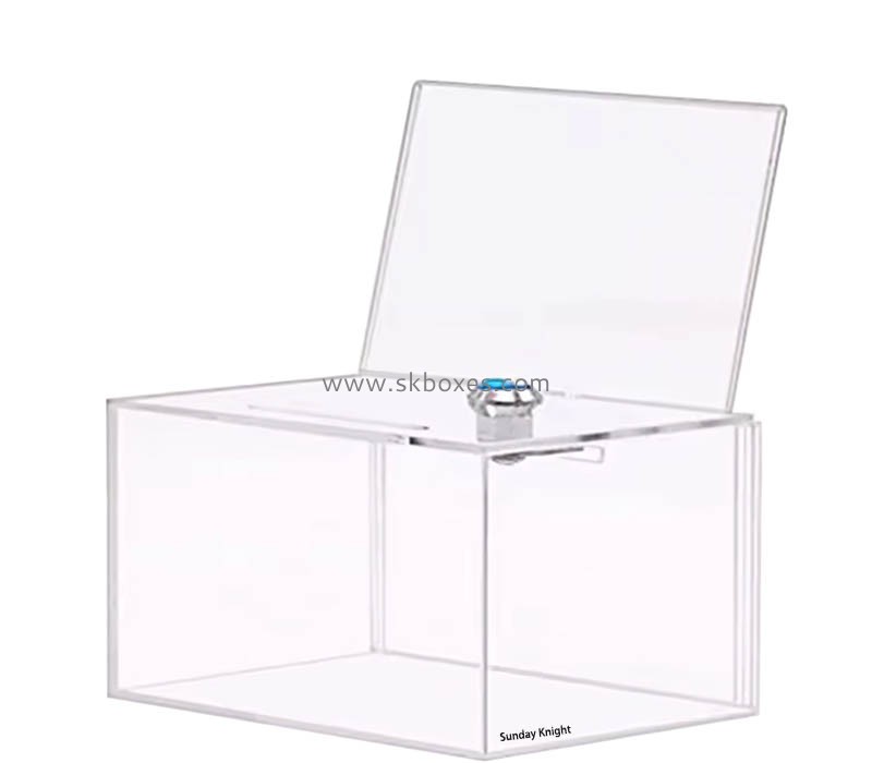 Custom wholesale acrylic ballot box with insert sign BBS-831