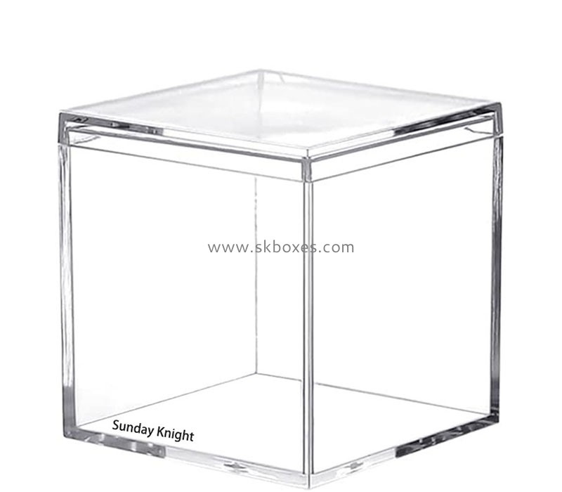 Custom wholesale acrylic skincare storage box with lid BMB-265