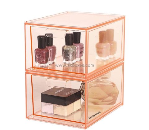 Custom wholesale acrylic cosmetic drawer organizer BMB-270