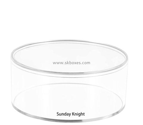 Custom wholesale round acrylic skincare storage box BMB-272