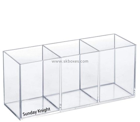 Wholesale custom acrylic 3 compartments desk organizers BSC-164