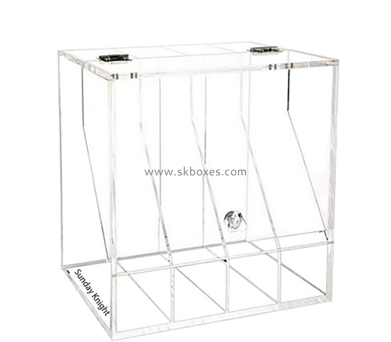 Wholesale custom acrylic 4 dividers anti-dust showcase BDC-2434