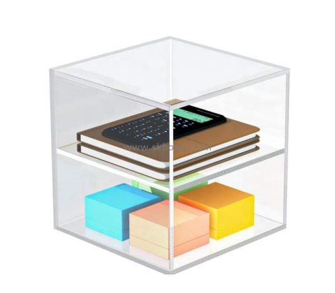 Lucite boxes manufacturer custom acrylic stationery organizer box BSC-103