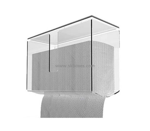 Perspex boxes manufacturer custom acrylic wall mount paper towel dispenser BTB-222