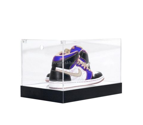 Perspex boxes manufacturer custom acrylic sport shoes display case BSB-026