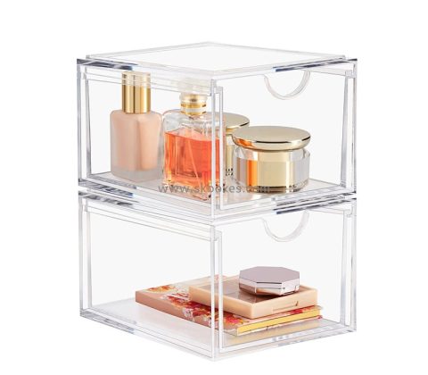 Lucite box manufacturer custom plexiglass skincare products drawer organiser box BMB-205