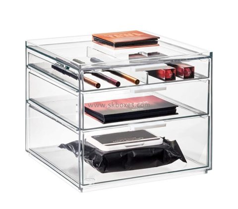 Perspex item manufacturer custom plexiglass skincare products organizer box BMB-215