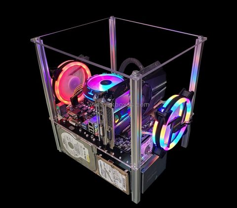 Plexiglass products supplier custom computer mainframe transparent acrylic case BCC-027