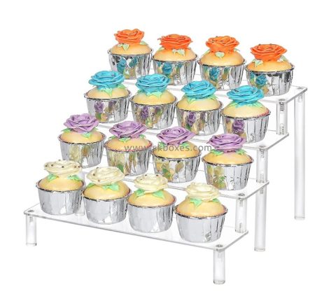 Plexiglass item manufacturer custom acrylic display riser shelf cupcake stand BFD-039