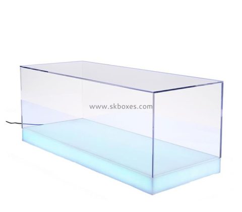 Plexiglass boxes supplier custom acrylic showcase with LED light BLD-041