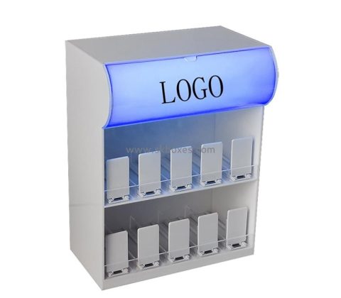 Acrylic boxes supplier custom perspex display cabinet with LED lighting BLD-039