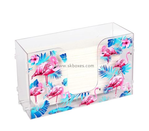 Lucite box manufacturer custom acrylic countertop guest towel napkin holder BTB-228