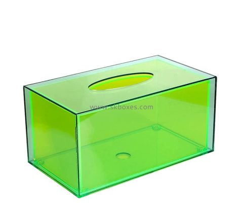 China perspex manufacturer custom plexiglass facial tissue paper holder box BTB-235