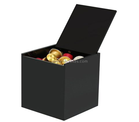 Plexiglass display manufacturer custom acrylic coffee capsule storage box BSC-129